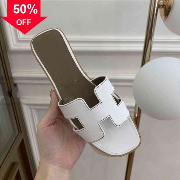 dhl designer brand slippers slides herme h family women's summer 2022 new versatile color matching leather one line wear flat bottomed, Black
dhl designer brand slippers slides herme h family women's summer 2022 new versatile color matching leather one line wear flat bottomed, Black
