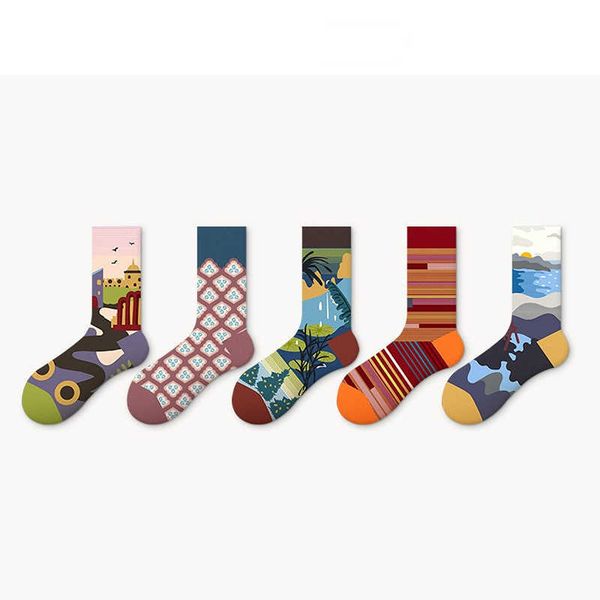 men's socks men's trend european and american street creative abstract retro style couple cotton socks t221011, Black
men's socks men's trend european and american street creative abstract retro style couple cotton socks t221011, Black
