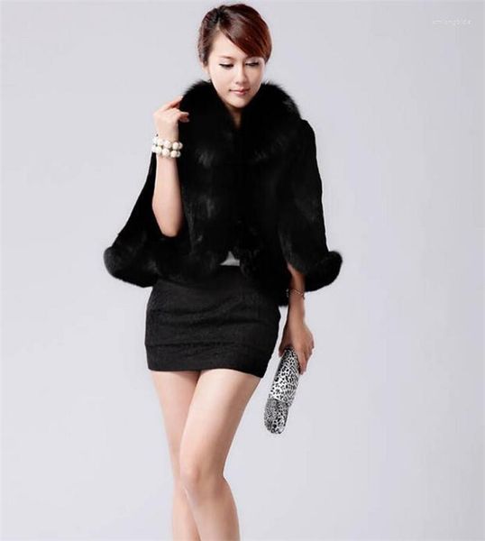 women's fur winter women capes ponchos overcoat faux jacket mink hair collar shawl wrap wedding cape fluffy coats, Black
women's fur winter women capes ponchos overcoat faux jacket mink hair collar shawl wrap wedding cape fluffy coats, Black