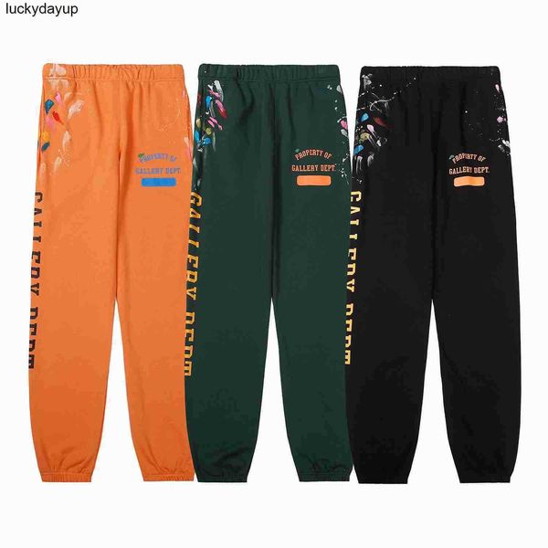 men's pants designer galery dept speckled tie dye alphabet print men's women's lovers' loose casual pants leggings, Black
men's pants designer galery dept speckled tie dye alphabet print men's women's lovers' loose casual pants leggings, Black