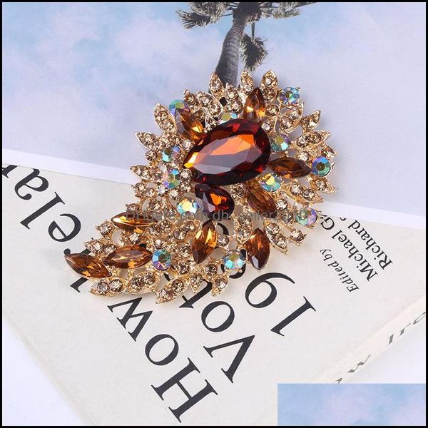 pins brooches donia jewelry european and american brooch exaggerated large glass birthday gift coat scarf accessories 654 q2 drop d dhgbf, Gray 
pins brooches donia jewelry european and american brooch exaggerated large glass birthday gift coat scarf accessories 654 q2 drop d dhgbf, Gray