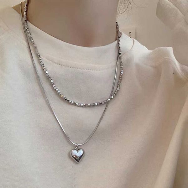 pendant necklaces heart-shaped gravel double-layered necklace female hip-hop fashion detachable necklace collarbone chain l221011, Silver
pendant necklaces heart-shaped gravel double-layered necklace female hip-hop fashion detachable necklace collarbone chain l221011, Silver