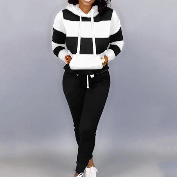 tracksuits women hoodie pants set striped printed hooded long sleeve warm sweatshirts drawstring pocket pants female survtements, Gray
tracksuits women hoodie pants set striped printed hooded long sleeve warm sweatshirts drawstring pocket pants female survtements, Gray