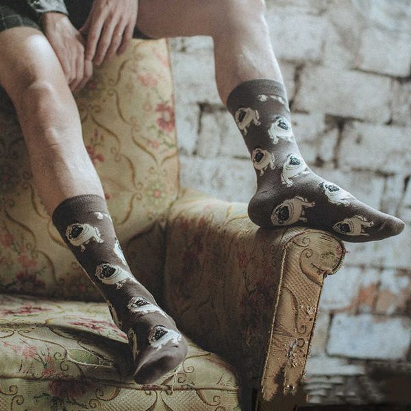 men's socks funny dog pug pattern cotton men crew sock street tide crew socks pet dog lover gift men husband puppy cute street socks no, Black
men's socks funny dog pug pattern cotton men crew sock street tide crew socks pet dog lover gift men husband puppy cute street socks no, Black