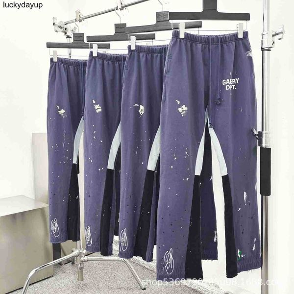 new men's pants designer galery dept hand painted graffiti remake stitched horn streetwear casual pants, Black
new men's pants designer galery dept hand painted graffiti remake stitched horn streetwear casual pants, Black