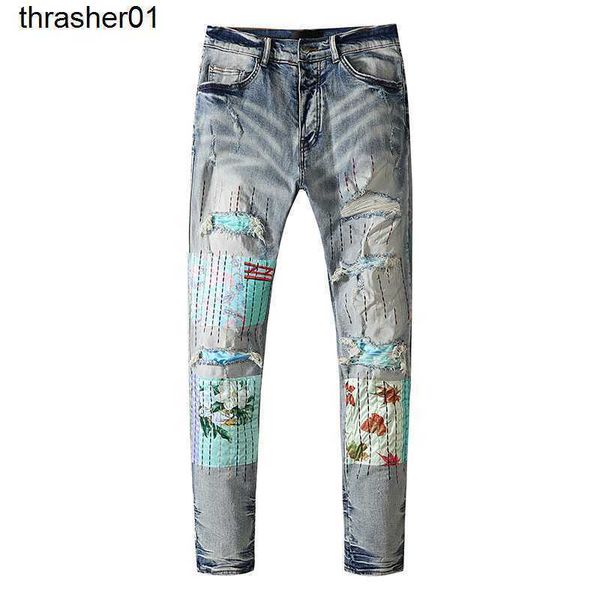 jeans designer men's amirs fashion brand color line hole patch slim fit small foot men's fashion streetwear jeans, Blue
jeans designer men's amirs fashion brand color line hole patch slim fit small foot men's fashion streetwear jeans, Blue