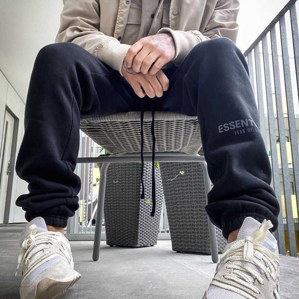 hip hop essentials designer pants multi thread reflective street trendy men's women's loose binding necking drawstring casual thic, Black
hip hop essentials designer pants multi thread reflective street trendy men's women's loose binding necking drawstring casual thic, Black