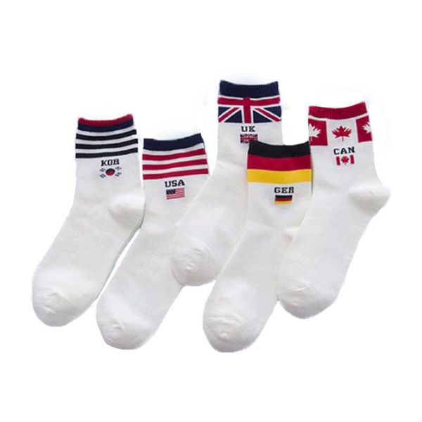 men's socks new fashion casual white flag brand happy creative cotton calcetines hombre t221011, Black
men's socks new fashion casual white flag brand happy creative cotton calcetines hombre t221011, Black