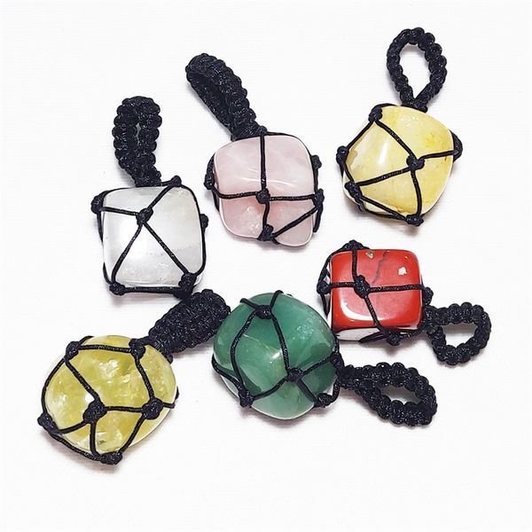 natural crystal stone charms black rope net wrap pendant irregular amethyst quartz agates diy necklaces meditation energy jewelry acc, Bronze;silver
natural crystal stone charms black rope net wrap pendant irregular amethyst quartz agates diy necklaces meditation energy jewelry acc, Bronze;silver