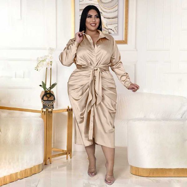 plus size office lady midi fashion stain women long sleeve robe large sizes curve casual pleated female shirt dress, Black;gray
plus size office lady midi fashion stain women long sleeve robe large sizes curve casual pleated female shirt dress, Black;gray