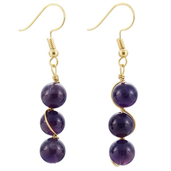 natural amethyst bead earring healing crystal gemstone pendant earring for women and gilrs jewelry, Golden
natural amethyst bead earring healing crystal gemstone pendant earring for women and gilrs jewelry, Golden