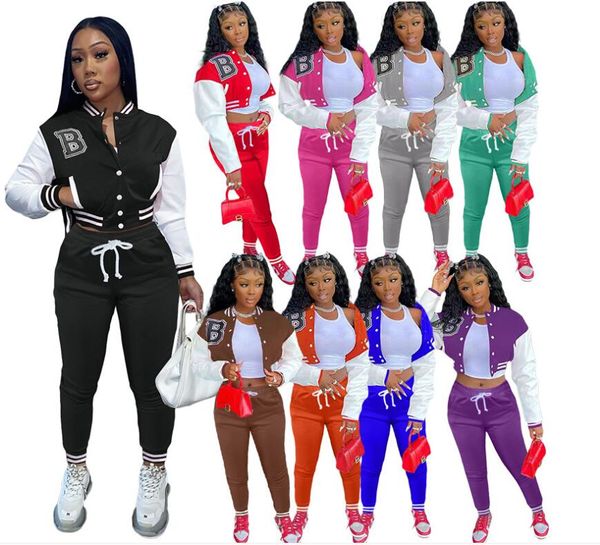 letter striped print women tracksuits fall two piece set sweatshirt zipp jacket trousers sports baseball uniform workout outfits, Gray
letter striped print women tracksuits fall two piece set sweatshirt zipp jacket trousers sports baseball uniform workout outfits, Gray
