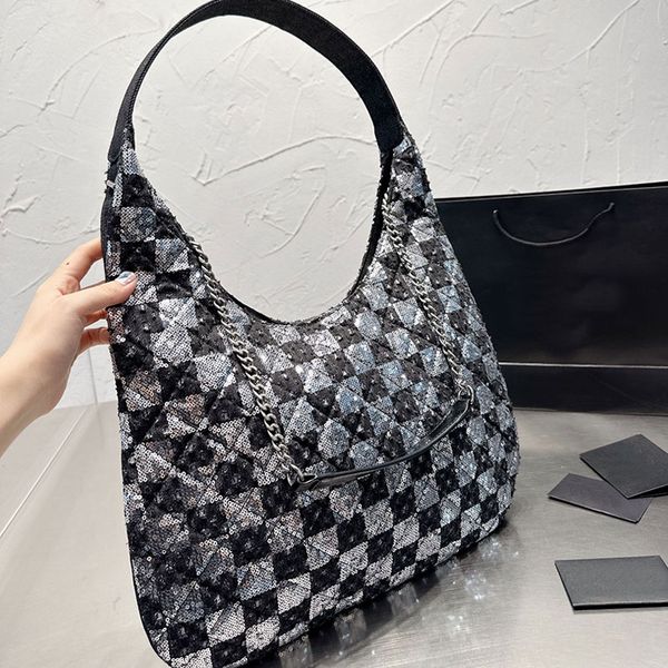 sequins hobo bag large capacity totes women handbags glitter armpit shoulder bags patchwork color zipper purse silver metal letter chain str
sequins hobo bag large capacity totes women handbags glitter armpit shoulder bags patchwork color zipper purse silver metal letter chain str