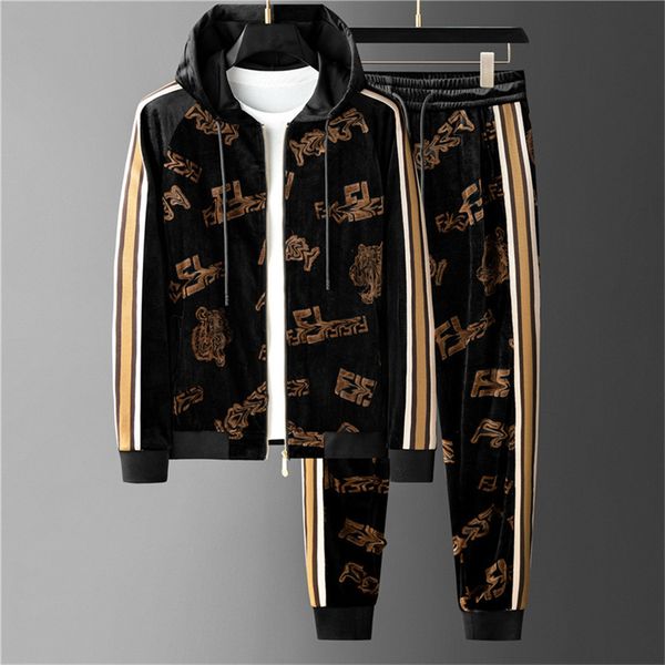 designers new mens tracksuits fashion brand men suit spring autumn men's two-piece sportswear casual style suits/009, Gray
designers new mens tracksuits fashion brand men suit spring autumn men's two-piece sportswear casual style suits/009, Gray