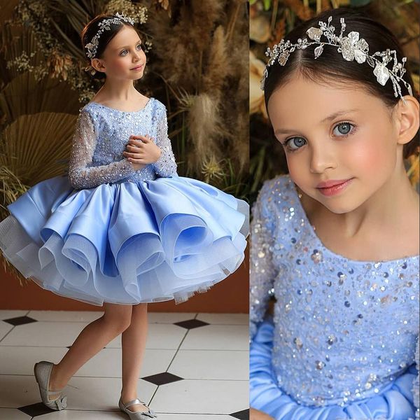 2023 flower girls dresses for weddings light blue illusion long sleeves lace sequined tutu short ruffles tiered birthday children girl pagea, White;blue
2023 flower girls dresses for weddings light blue illusion long sleeves lace sequined tutu short ruffles tiered birthday children girl pagea, White;blue