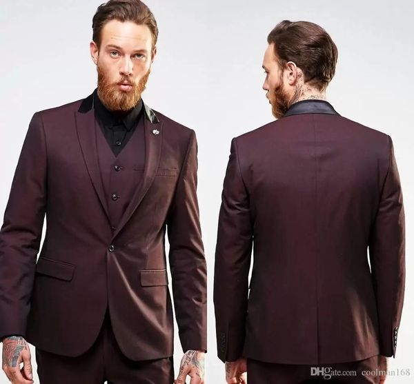 design burgundy groom tuxedos peak lapel center vent groomsmen mens wedding dress excellent man 3 piece suit jacket pants vest, Black;gray
design burgundy groom tuxedos peak lapel center vent groomsmen mens wedding dress excellent man 3 piece suit jacket pants vest, Black;gray