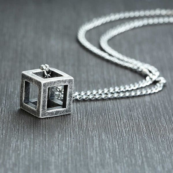 pendant necklaces vnox retro hollow cube pendant for men stainless steel square vintage necklace punk geometric collier l221011, Silver
pendant necklaces vnox retro hollow cube pendant for men stainless steel square vintage necklace punk geometric collier l221011, Silver