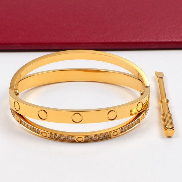 screw 18k gold bangle designer color blocking bracelets luxury jewelry women bangle classic titanium steel alloy goldplated colors silver ro, Black
screw 18k gold bangle designer color blocking bracelets luxury jewelry women bangle classic titanium steel alloy goldplated colors silver ro, Black