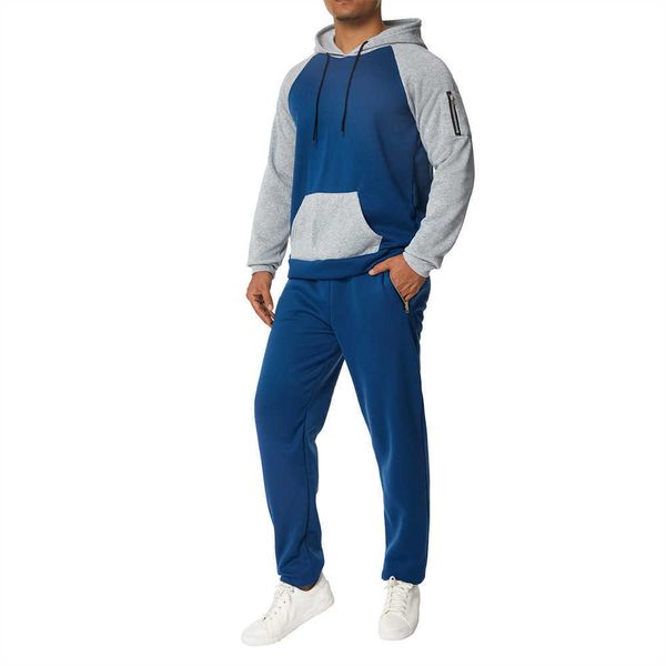 men's tracksuits autumn winter fitness sports pants set contrast color patchwork drawstring hooded large pocket sweater high stretch g2, Gray
men's tracksuits autumn winter fitness sports pants set contrast color patchwork drawstring hooded large pocket sweater high stretch g2, Gray