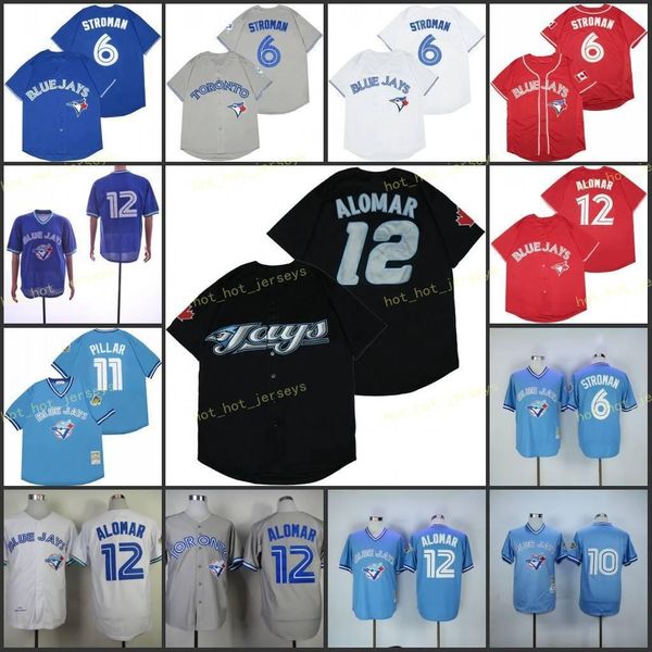 college wear retired 6 marcus stroman baseball jersey 11 kevin pillar 12 roberto alomar vintage retro cooperstown mesh stitched pullover, Black
college wear retired 6 marcus stroman baseball jersey 11 kevin pillar 12 roberto alomar vintage retro cooperstown mesh stitched pullover, Black