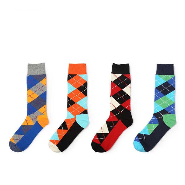 men's socks new fashion men cotton socks long sock colorful diamond lattice checked size 39-44 t221011, Black
men's socks new fashion men cotton socks long sock colorful diamond lattice checked size 39-44 t221011, Black