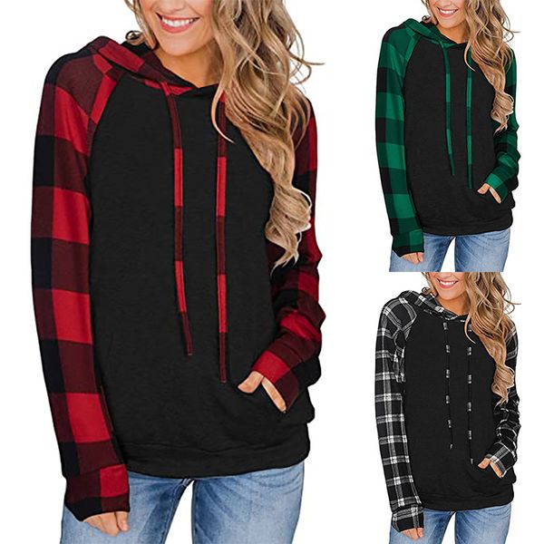 spring autumn women's hoodie long sleeve print sport plaid t-shirt sweatshirts fashion ladies jackets cotton patchwork outwear, Black
spring autumn women's hoodie long sleeve print sport plaid t-shirt sweatshirts fashion ladies jackets cotton patchwork outwear, Black