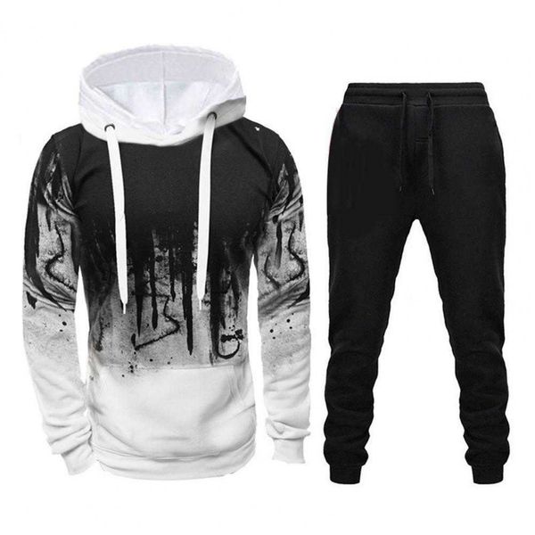 men's tracksuits printing hooded sweatshirt pants set pieces hoodies sweatshirts sweatpants drawstring warm tracksuit for sports g2210, Gray
men's tracksuits printing hooded sweatshirt pants set pieces hoodies sweatshirts sweatpants drawstring warm tracksuit for sports g2210, Gray