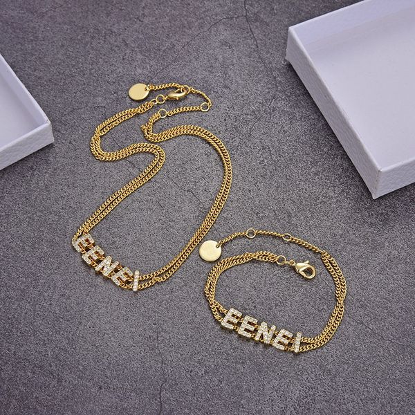 double-deck sweet brass necklace bracelet women engraved f initials letter settings 18k gold designer jewelry birthday festive christmas gif, Black
double-deck sweet brass necklace bracelet women engraved f initials letter settings 18k gold designer jewelry birthday festive christmas gif, Black