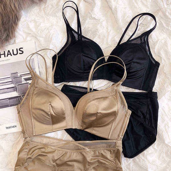 bras sets wriufred light luxury satin lingerie no steel ring small chest gathered bra soft thin bottom thick underwear set t220907, Red;black
bras sets wriufred light luxury satin lingerie no steel ring small chest gathered bra soft thin bottom thick underwear set t220907, Red;black