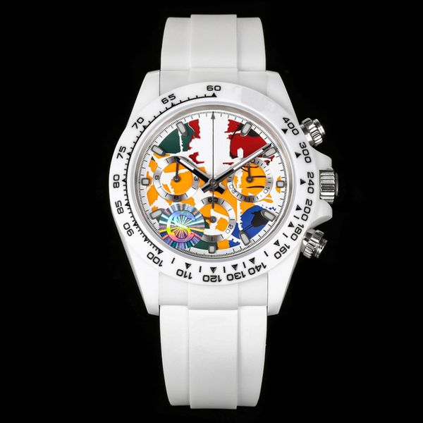 luxury watch eta 7750 v11 deluxe watches white ceramic case bezel mens sapphire chronograph automatic watches 116500 model 904l rubber strap, Slivery;brown
luxury watch eta 7750 v11 deluxe watches white ceramic case bezel mens sapphire chronograph automatic watches 116500 model 904l rubber strap, Slivery;brown