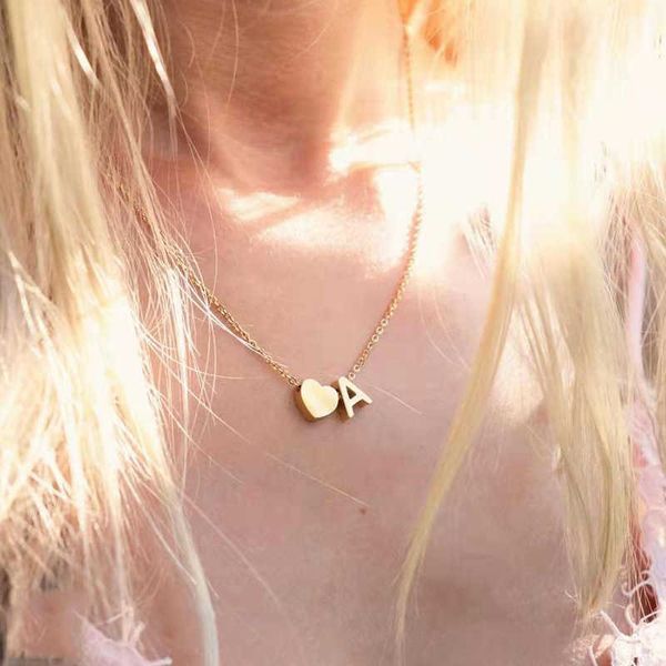 pendant necklaces dainty heart initial necklace stainless steel letter heart necklace pendant jewelry bridesmaid gift accessories dropshippi, Silver
pendant necklaces dainty heart initial necklace stainless steel letter heart necklace pendant jewelry bridesmaid gift accessories dropshippi, Silver