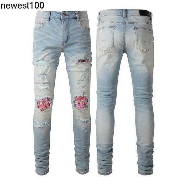 men's jeans amirs jeans men's cashew designer flower light colorful perforated patch beggar pants slim fit pants, Blue
men's jeans amirs jeans men's cashew designer flower light colorful perforated patch beggar pants slim fit pants, Blue