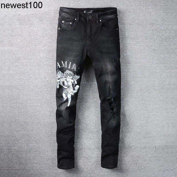men's jeans designer men's clothing autumn trendy men amirs cupid printed letters large jeans pants men, Blue
men's jeans designer men's clothing autumn trendy men amirs cupid printed letters large jeans pants men, Blue