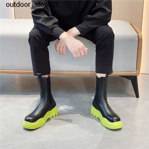 designer botega boots avocado green medium boot chelsea booties thick soled high men chimney shoes, Black
designer botega boots avocado green medium boot chelsea booties thick soled high men chimney shoes, Black