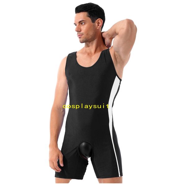 men undershirts catsuit costumes sports leotard workout bodysuit shorts wrestling singlet fitness jumpsuit open crotch underwear, Black
men undershirts catsuit costumes sports leotard workout bodysuit shorts wrestling singlet fitness jumpsuit open crotch underwear, Black