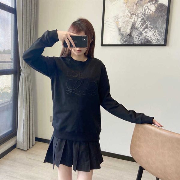 new designer loew's sweatshirts luxury hoodies tide brand loe22 early autumn letter embroidered round neck casual long sleeve sweater b, Black
new designer loew's sweatshirts luxury hoodies tide brand loe22 early autumn letter embroidered round neck casual long sleeve sweater b, Black