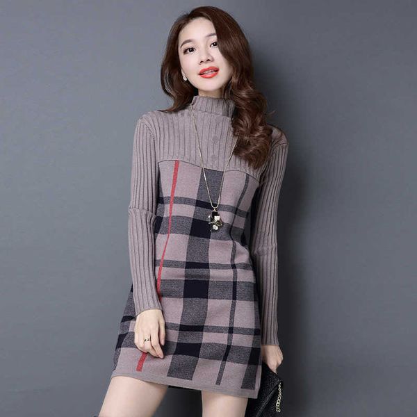 women's knits tees 2022 new women autumn winter dress turtleneck long sleeve plaid knitted sweater dress female loose sweaters pullover, White
women's knits tees 2022 new women autumn winter dress turtleneck long sleeve plaid knitted sweater dress female loose sweaters pullover, White