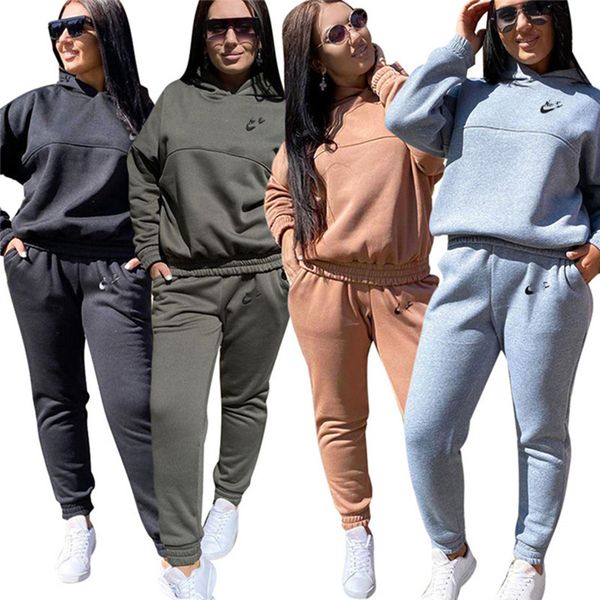 designer brand women tracksuits fleece jogging suits letter embroidery sweatsuits winter clothes casual hooded two piece sets long sleeve ho, Gray
designer brand women tracksuits fleece jogging suits letter embroidery sweatsuits winter clothes casual hooded two piece sets long sleeve ho, Gray