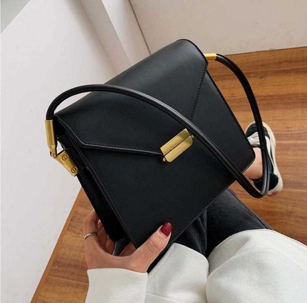 hbp messenger small black bags for women 2022 new versatile simple one shoulder handbags retro small square bag