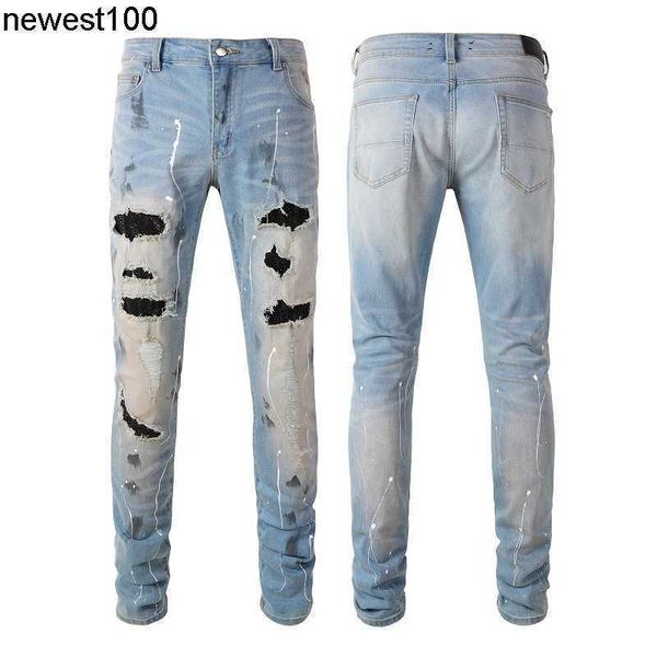 men's jeans amirs jeans holes cat designer needs ironed drilled graffiti jeans slim fitting leggings male, Blue
men's jeans amirs jeans holes cat designer needs ironed drilled graffiti jeans slim fitting leggings male, Blue