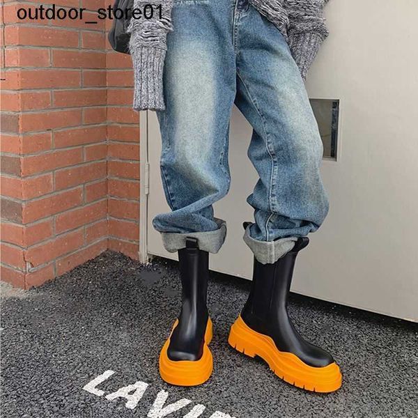 designer botega boots thick soled chelsea boot new sunset orange leather chimney martin booties men women, Black
designer botega boots thick soled chelsea boot new sunset orange leather chimney martin booties men women, Black