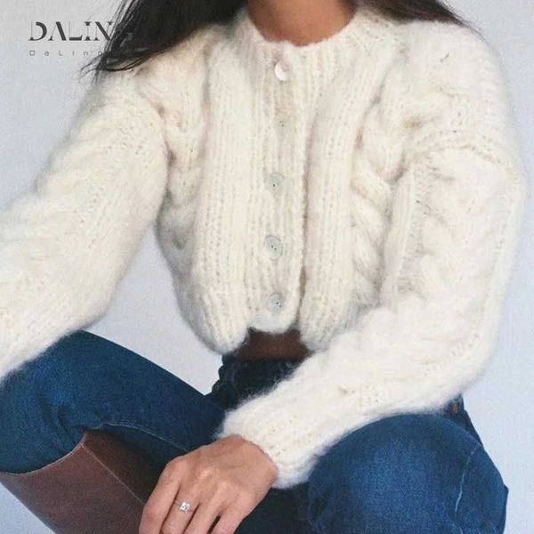 women's knits tees french style retro twist round neck long sleeve loose short knitted cardigan women's fashion new style in autum, White
women's knits tees french style retro twist round neck long sleeve loose short knitted cardigan women's fashion new style in autum, White