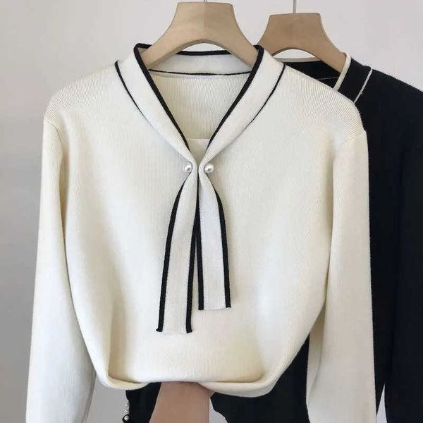women's knits tees autumn winter casual bow tie knitted women sweater elegant office lady loose slim v neck long sleeve warm solid pul, White
women's knits tees autumn winter casual bow tie knitted women sweater elegant office lady loose slim v neck long sleeve warm solid pul, White