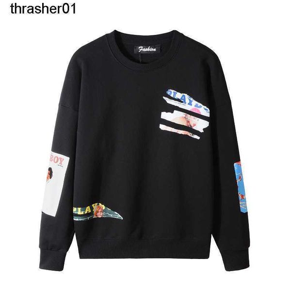 men's hoodies designer sweatshirts trendy round neck hoodless shirt print pullover loose round neck amirs sweater streetwear hoodie, Black 
men's hoodies designer sweatshirts trendy round neck hoodless shirt print pullover loose round neck amirs sweater streetwear hoodie, Black