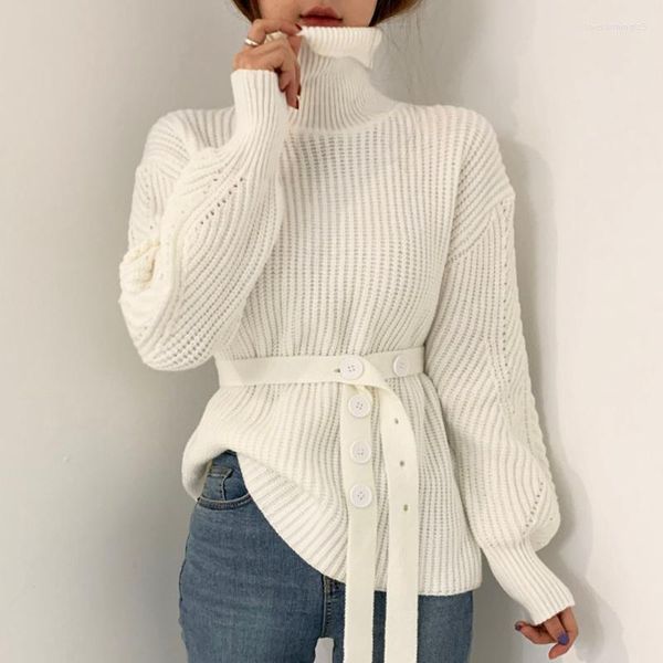 women's sweaters high neck pit striped sweater women's korean chic retro 2022 autumn and winter lazy lace-up waist warm lantern sl, White;black
women's sweaters high neck pit striped sweater women's korean chic retro 2022 autumn and winter lazy lace-up waist warm lantern sl, White;black