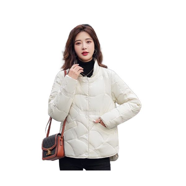 2022 new xiang yun embossed down cotton jacket female short section fashion collar light jacket, Black
2022 new xiang yun embossed down cotton jacket female short section fashion collar light jacket, Black