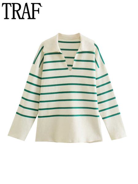 women's knits tees traf green striped sweater woman loose knitted sweater women long sleeve vintage pullover autumn streetwear sweaters, White
women's knits tees traf green striped sweater woman loose knitted sweater women long sleeve vintage pullover autumn streetwear sweaters, White