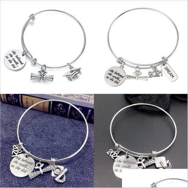 charm bracelets wholesale graduation gift stainless steel wire adjustable expandble bangle 2021 charm bracelets graudaters jewelry 9 dhmgl, Golden;silver
charm bracelets wholesale graduation gift stainless steel wire adjustable expandble bangle 2021 charm bracelets graudaters jewelry 9 dhmgl, Golden;silver