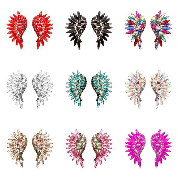 colorful rhinestone earrings wings symmetrical stud earrings for women wedding accessories trendy statement jewelry, Golden;silver
colorful rhinestone earrings wings symmetrical stud earrings for women wedding accessories trendy statement jewelry, Golden;silver