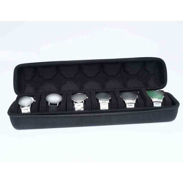 6 slot watch travel case eva watch holder with handle jewelry storage black h220512, Black;blue
6 slot watch travel case eva watch holder with handle jewelry storage black h220512, Black;blue